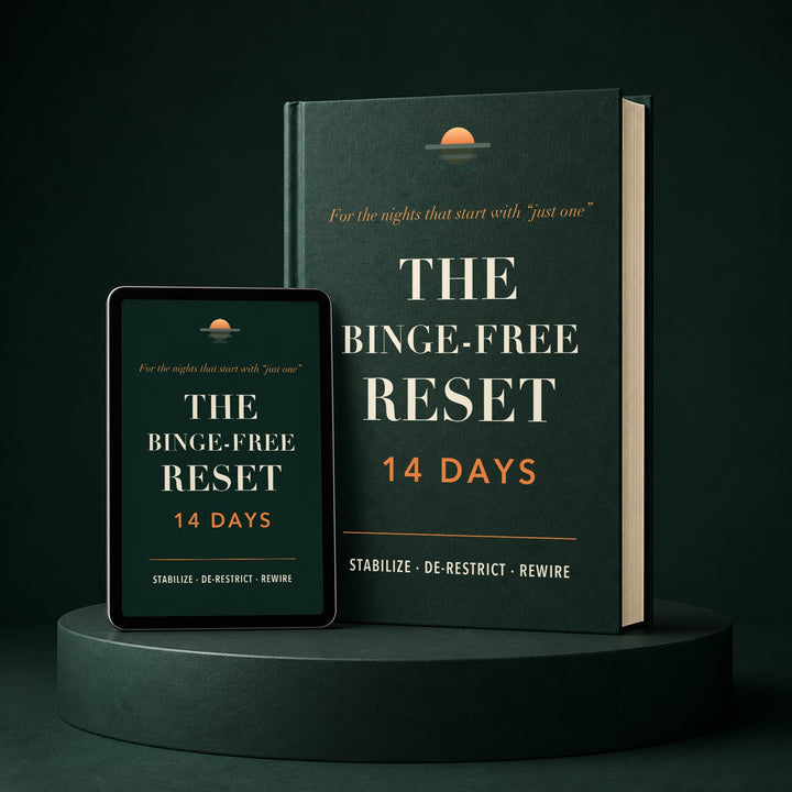 The Binge-Free Reset — the 14-day workbook and ebook